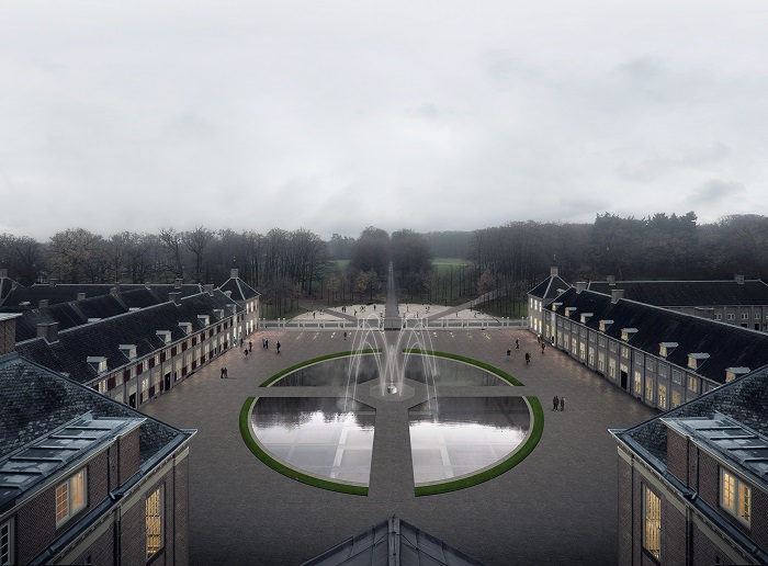 Fontein nieuw Museum Paleis Het Loo